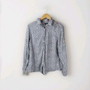 Gap Womens Button Down 100% Cotton Floral  XL FREE SHIPPING!